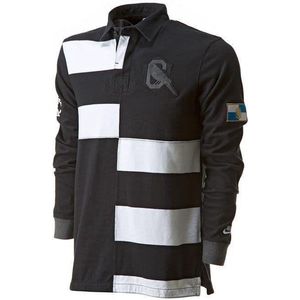 nike Old School Rugby shirt zwart/wit banner Zwart - M