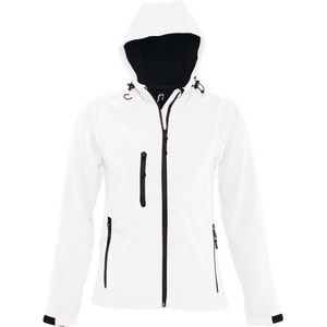 SOLS Dames/dames Replay Hooded Soft Shell Jacket (ademend, winddicht en waterbestendig) (Wit)