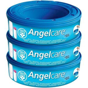 Angelcare luieremmer navullingen - 3 cassettes - Navulcassette - cartouche - poubelle a couche ANGELCARE - Lot de 3 cassettes pour système d'élimination des couches