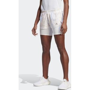 adidas Performance Run Fast 2-in-1 Short - Dames - Wit- L