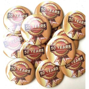 10 jubileum buttons 50 jaar - 50 - sarah - abraham - 50 jaar - 50 years - huwelijksverjaardag - gouden bruiloft