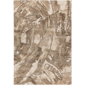 Lalee Monet | Modern Vloerkleed Laagpolig | Beige | Tapijt | Karpet | Nieuwe Collectie 2024 | Hoogwaardige Kwaliteit | 80x150 cm