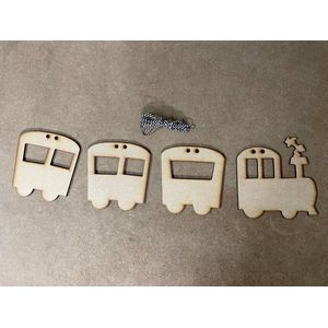 Slinger trein - Houten slinger - Kinderkamer decoratie