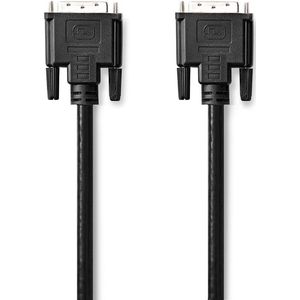 DVI-Kabel | DVI-D 24+1-Pins Male | DVI-D 24+1-Pins Male | 1080p | Vernikkeld | 2.00 m | PVC | Zwart | Label