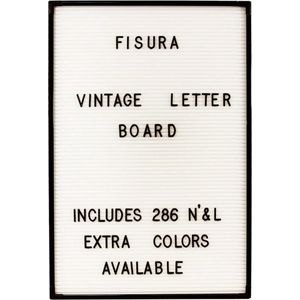 Fisura letterbord wit + 286 zwarte letters