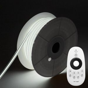 COB LED Strip - Koud Wit 6500K - 30 Meter in één rol(1x 30meter) - 800Lumen per meter - 220V - Waterdicht(IP65) - Complete Set - Met Mi-Light(MiBoxer) RF Afstandsbediening