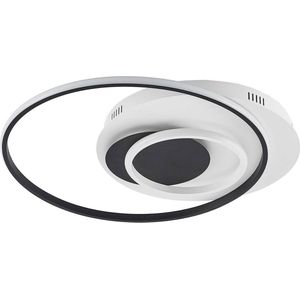Lindby - LED plafondlamp- met dimmer - 1licht - aluminium, kunststof - H: 6.6 cm - mat , mat wit - Inclusief lichtbron