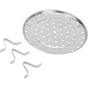 Kookstoomrek - Roestvrijstaal - Easy Clean - Snelkookpan - Bouillonpan - Trompet - 20cm doorsnee .