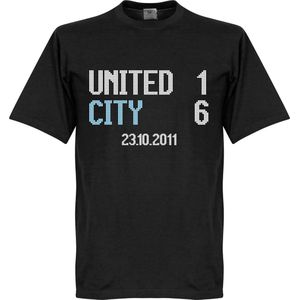 United 1 : City 6 Scoreboard T-shirt - XXXXL