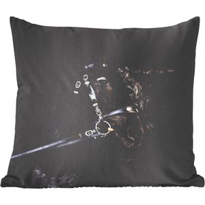 Sierkussen - Paard Halster Manen - Bruin - 50 Cm X 50 Cm