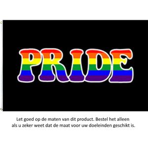 Pride Letters Vlag 150x90CM - LGBT - Regenboog Vlag - Gay - Lesbienne - Lesbian - Flag Polyester