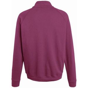 Fruit Of The Loom Heren Ritssluiting Nek Sweatshirt Top (Bordeaux)