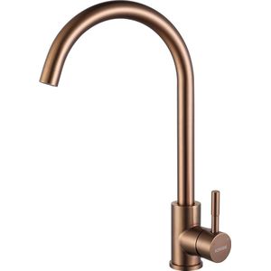 Stylische Rose Gouden Keukenmengkraan met 360° Draaibare Tuit en Hoge Druk