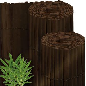 Sol Royal B55 – Privacy Scherm Bamboo Donkerbruin 160x600 cm – Weerbestendig Bamboe Mat – Robuust Natuurlijk Inkijkbescherming van Natuurlijk Bamboe Tuinscherm