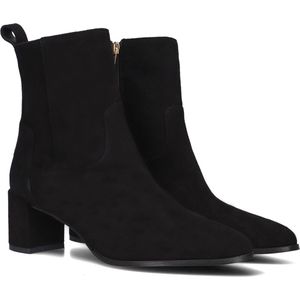 Notre-V 8543 Enkellaarsjes - Enkelboots met rits - Dames - Zwart - Maat 42