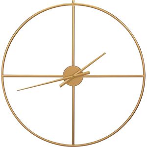 Tranquality Wandklok - Moderne Industriële Klok - Metaal Muurklok - Stil Uurwerk - Minimalistisch Design - 60 cm - Goud