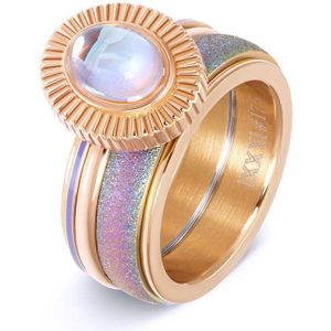 iXXXi Jewelry-Rainbow Glitter-Rosé Goudkleurig-Dames Ring