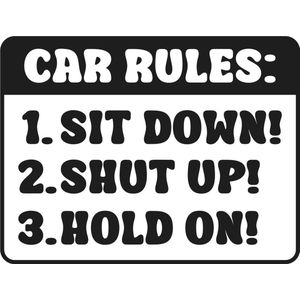 Auto tuning - raam - bumper sticker car rules - race cars