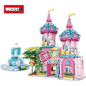 WOMA Dream Magic Castle - Kasteel bouwstenen - Bouwpakket - Bouwblokken - Bouwset - 3D puzzel - Mini blokjes - Compatibel met Lego bouwstenen - 1546 Stuks