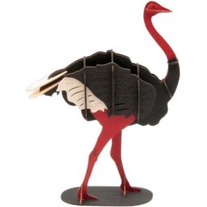 3D puzzel en bouwpakket karton model struisvogel