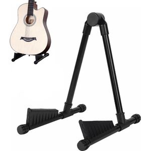 Gitaarstandaard, bashouder, opvouwbare gitaar-ukelele standaard voor alle snaarinstrumenten, A-frame, gitaarstandaard, gitaaraccessoires, compatibel met Cello mandoline, bas, banjo ukelele