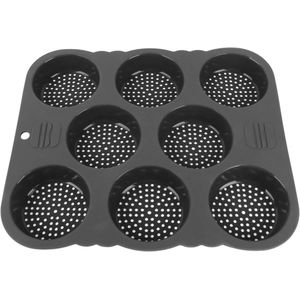 Bakvorm 8 holtes voor burgerbroodjes van siliconen - ideaal voor broodjes, muffins, cakes