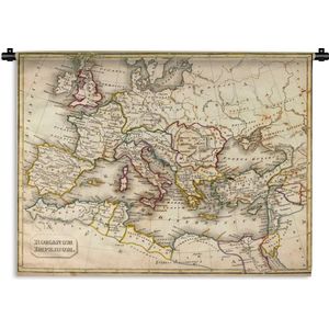 Wandkleed Antieke Keizerrijken in kaart - Vintage kaart van het Romeinse Keizerrijk Wandkleed katoen 60x45 cm - Wandtapijt met foto