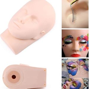 Platte kop oog valse wimpers wimperverlenging lippentattoo oefenmodel poppenhoofd - Training etalagepopmake-up