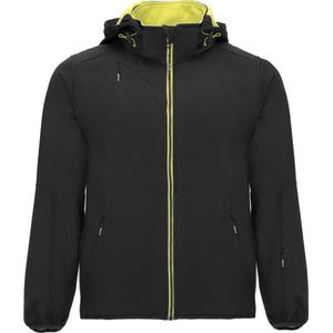 Soft shell jas Zwart / Geel Siberia merk Roly maat S