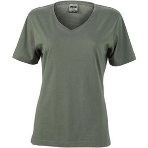 James and Nicholson Dames/dames Workwear T-Shirt (Donkergrijs)