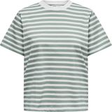 Only T-shirt Onllivina Stripe Tee Jrs Noos 15272227 Jadeite/white Stripes Dames Maat - XL