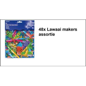 48x Lawaaimakers kids assortie - Sint Thema feest verjaardag party festival fun herrie muziek