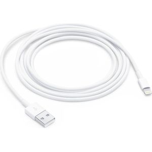 Oplader kabel 2 meter geschikt voor Apple iPhone / iPad 6,7,8,X,XS,XR,11,12,13,14,Mini,Pro Max - iPhone kabel - iPhone oplaadkabel - Lightning USB kabel - Laadkabel- iPhone lader - iPad lader - Gecertificeerd