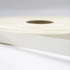 10 Meter Polyester RIBSBAND/GROSGRAIN, Breedte 15MM, Kleur WIT