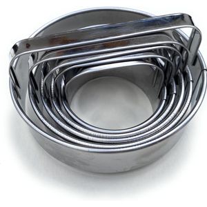 Roestvrijstalen koekjesvormers, 5 stuks, donut cirkelsnijder, donut ronde cirkel koekjesvormers, koekjesvormers, deegvorm, donutmaker, bakken keuken bakgerei