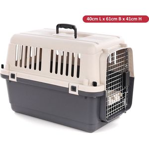 Honden & Katten Reismand (40cm L x 61cm B x 41cm H) - Opvouwbaar Reismandje voor Kat en Hond - Geschikt voor Auto & Vliegtuig (IATA Goedgekeurd) - Ideaal voor Grote Kat & Konijn