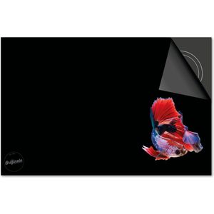 Inductie beschermer 90x52 - afdekplaat inductie mat - Dietrix Kookplaat beschermer - Exclusief - Under the Sea - Vis Rood Blauw