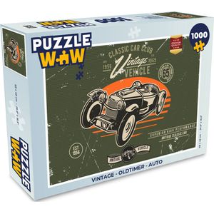 Puzzel Vintage - Oldtimer - Auto - Legpuzzel - Puzzel 1000 stukjes volwassenen
