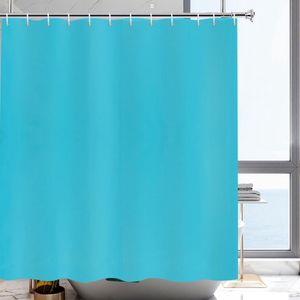 Douchegordijn, polyester textiel, douchegordijn met douchegordijn, gewichten, waterafstotend, wasbaar, breedte 200 x hoogte 220 cm, aquamarijnblauw