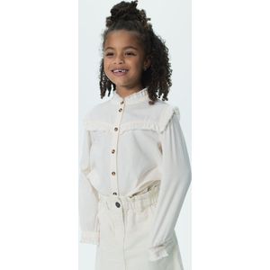 Sissy-Boy - Witte denim blouse met ruffles
