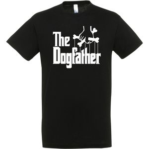 The Dog Father T-shirt - Zwart - Cadeau vader - vader cadeautjes - grappige t-shirts - Papa - Origineel cadeau - Maat S