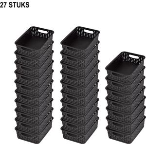 Opbergbox Van Hoge Kwaliteit | Perfect Voor Opslag | Set Van 27 | Stapelbare Opbergboxen | Multifunctionele Opbergdozen Voor Kantoor | Bevat 1.65L | Gemaakt Van Hoogwaardig Plastic