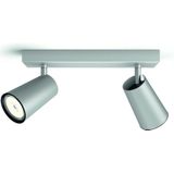 Philips Paisley - Opbouwspot - 2 Lichtpunten - aluminium