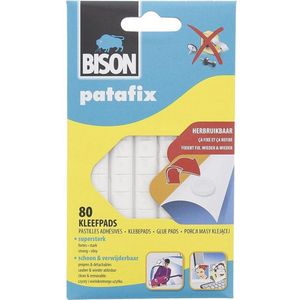 Bison Patafix - Herbruikbare Kleefpads - Wit - 80 stuks