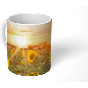 Mok - Koffiemok - Zonnebloem - Zon - Bloemen - Mokken - 350 ML - Beker - Koffiemokken - Theemok