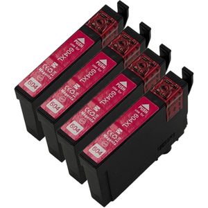 KATRIZ® huismerk inkt voor| 4 x T604XL Magenta | Epson Expression Home XP-2200 / XP-2205 / XP-3200 / XP-3205 / XP-4200 / XP-4205 / Epson WorkForce WF-2910DWF / WF-2930DWF / WF-2935DWF / WF-2950DWF