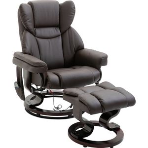 HOMCOM Massagestoel met voetenbankje 700-116V91