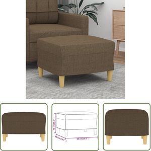 The Living Store Voetenbank Serene - Bruin - 60 x 50 x 41 cm - Duurzaam en stabiel