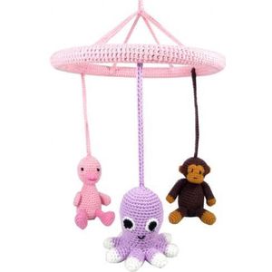 Naturezoo Mobiel (aap, Eend, Octopus) Gehaakt Junior 24 Cm Multicolor