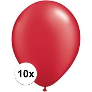 Qualatex ballonnen Ruby rood 10 stuks